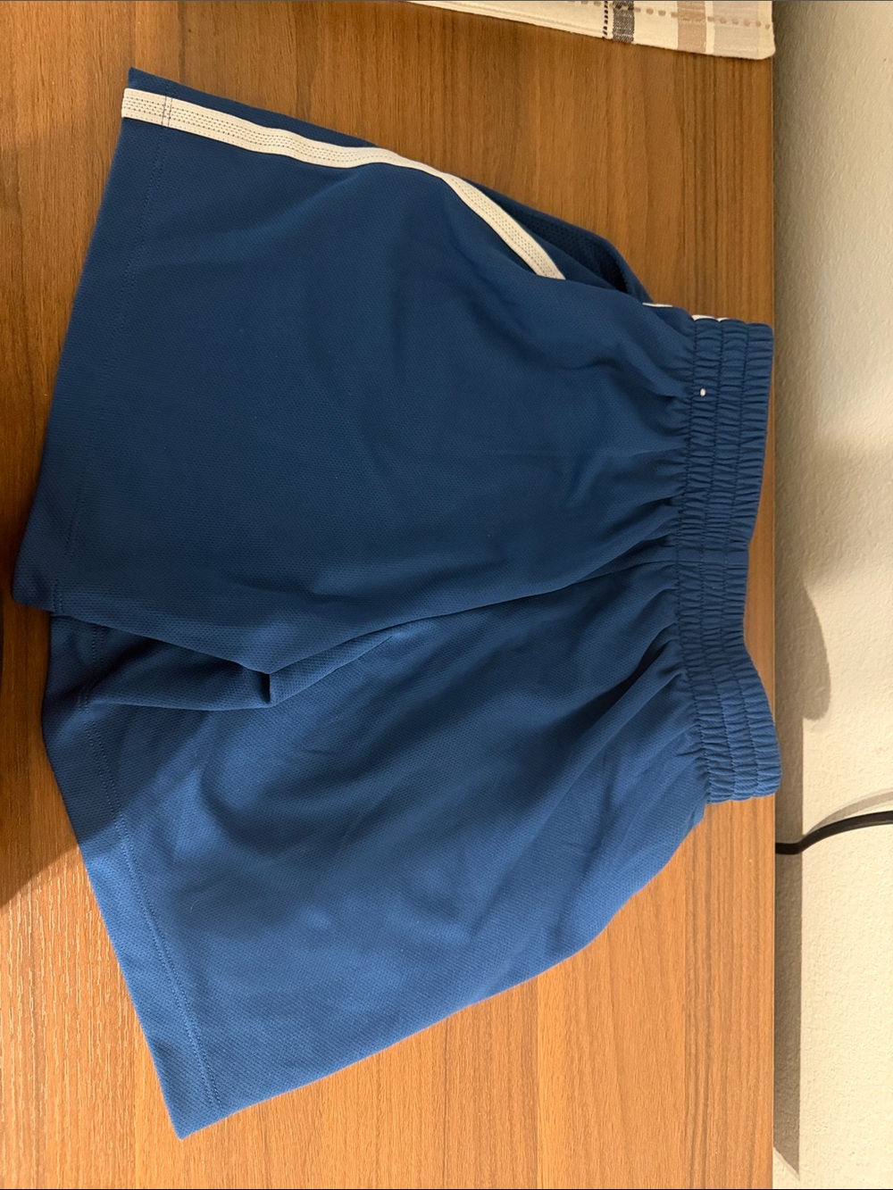 Nike Boy’s Navy Athletic Shorts with White Swoosh - Picture 2 of 2